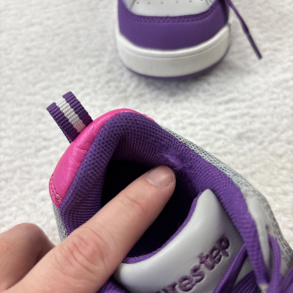 SURESTEP Toddler SMO/AFO Compatible Shoes Size 6 Purple/Pink Girls Wide Sneakers - Picture 10 of 10